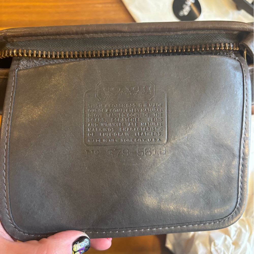 Vintage Grey Leather Coach Bag *no hangtag - Picture 8 of 13